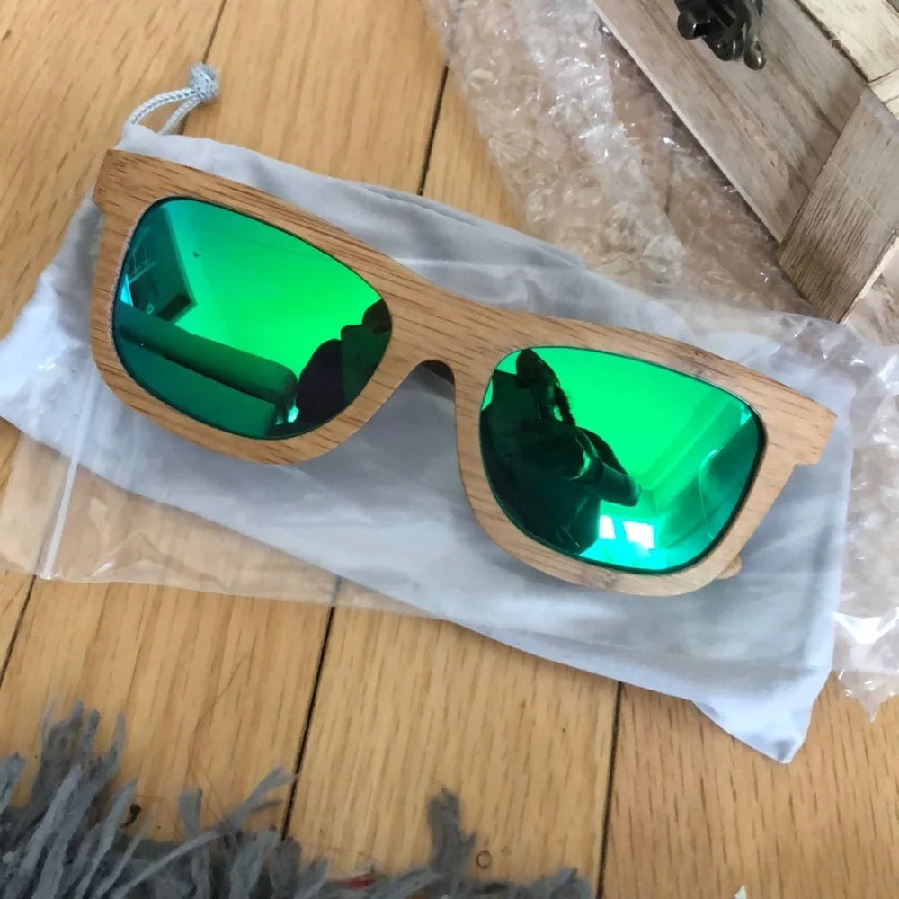 🌱BAMBOO MEN’S POLARIZED WOOD SUNGLASSES *NWT* 🌱 - Picture 7 of 8